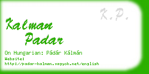 kalman padar business card