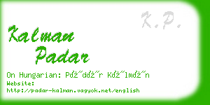 kalman padar business card